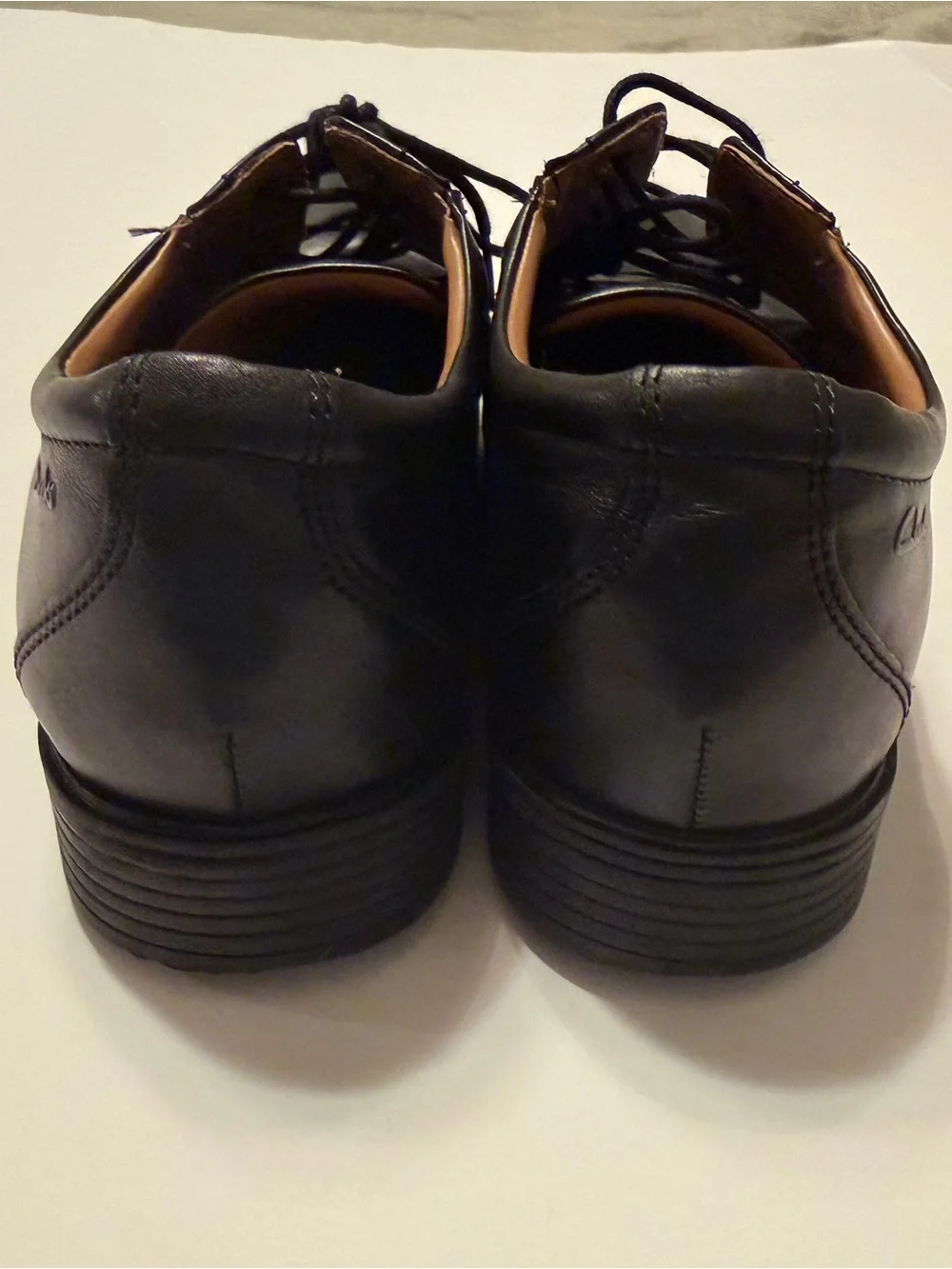 Clarks Collection Whiddon Cap Toe Oxford Black Leather Men’s Dress Shoes 9.5M